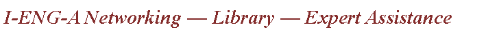Text Box: I-ENG-A Networking  Library  Expert Assistance